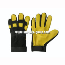Deer Skin Leather Palm Mechanic Working Glove-7319
